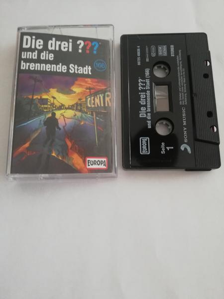 Die Drei Fragezeichen Folge 166 und die brennende Stadt Schwarz mit Weißen Druck 8872540036 4 Europa